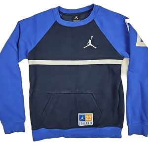Nike Air Jordan Jump Man Sweatshirt Blue/Black/White Size Youth Large Basketball